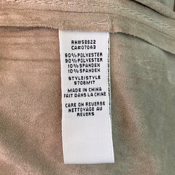 Women’s Max Studio tan suede pencil style knee length skirt with elastic waist - Picture 5 of 6